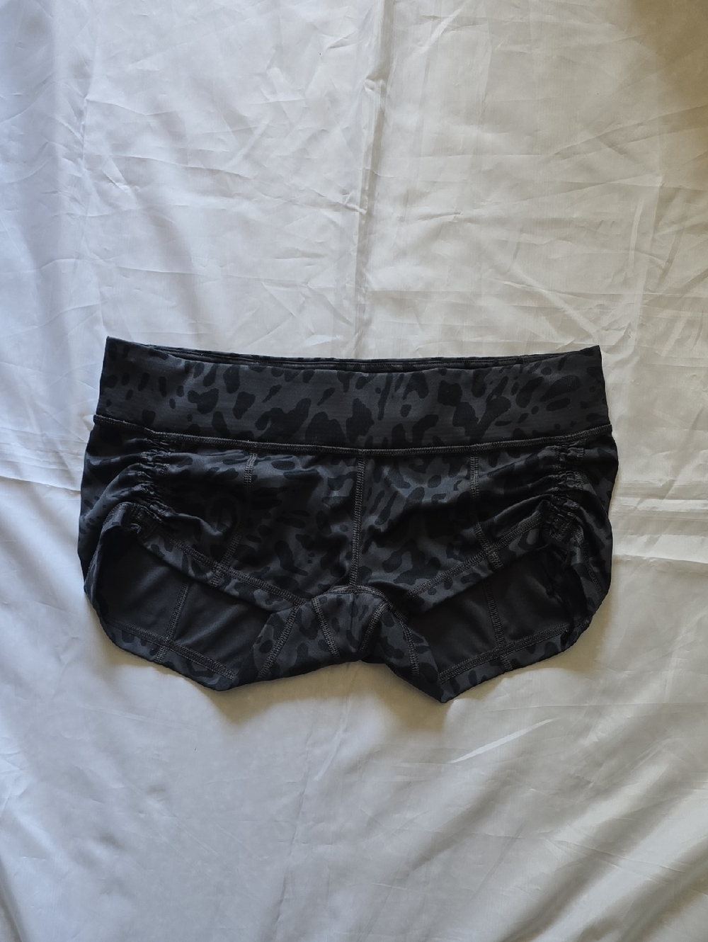 Lululemon Black Leopard-Print Women's Shorts